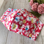 ♦️sale 全品300円♦️赤　花柄　大人用　マスク　立体