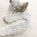 ふんわり雪のような綿トーションレース　1ｍ  Cotton torchon lace 