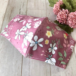 ♦️sale 全品300円♦️ボルドー　花柄　大人用　マスク　立体