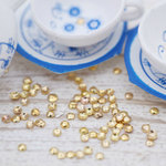 【メタルパーツ/スタッズ/ラウンド/小(約1.5mm)約100個】GOLD/アートパーツ/埋め込み/封入資材/ネイル用品/レジン材料/デコ素材/部品 ap002007