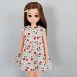 リカちゃん服チューリップ柄リボン付き20092