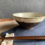 新米茶碗　塗り分け　白