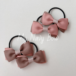 🍁秋color(全2色)🍁シンプルカラーのツインリボン 