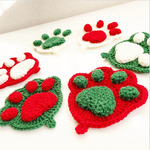選べるXmasカラー☆ぷっくり肉球☆アクリル・エコたわし☆犬・猫
