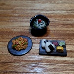 『締めはどれにしようかなぁ？』お茶漬け・焼きそば・おにぎり●ミニチュアフード●３個セット