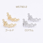 M5790-2-R   6個   デザインイヤリング 三角バネ式 透かしフラワー 14×32mm 3×【2ヶ】
