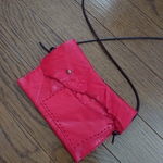 本革ポシェット レッド