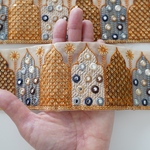 【1m】オーガンジー刺繍リボン　【夢の国】