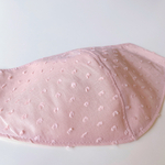 🍀ベールマスク🍀息苦しくないオリジナル形状 ドットミニヨン(グレイッシュピンク) 女性用【受注製作】子供用 親子お揃いも製作可能