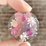ももいろのお花のポニーフック