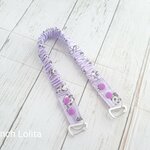 パンダちゃん柄の移動ポケットのゴムベルト(パープル)１個入り 