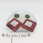 スクエアピアス／イヤリング