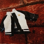 【ジャケット】🖤🤍黒✖️白のクールなジャケット　オビツ11ねんどろいどどーるサイズ