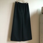 カシミヤウール黒で作ったワイドパンツ