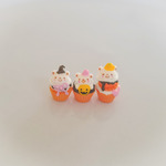1🎃ハロウィン🎃くまさんカップケーキ 3個セット🐻  ミニチュア フェイクフード 　パステル　