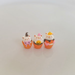 2🎃ハロウィン🎃くまさんカップケーキ 3個セット🐻  ミニチュア フェイクフード 　パステル　