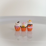 3🎃ハロウィン🎃くまさんカップケーキ 3個セット🐻  ミニチュア フェイクフード 　パステル　