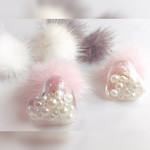 予約販売♥ガラスドームハート×ミンクファー