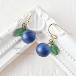 揺れるブルーベリーの果実ピアス-Blueberry fruits pierce- 