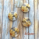 再販【ビーズ】gold large flower beads.