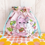 巾着(ピンク・うさぎ).