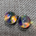 虹の球体（12ミリ玉）ペア ピアス/イヤリング