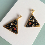 キラキラクリスマスツリーのピアス♡(イヤリングに変更可)
