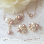 【30】ふんわり 大人ブラウン♡箱発送♡ピアス*ネックレス