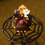 ミニチュア　ハロウィンケーキ <D>RIP、オレンジスポンジ