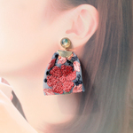 刺繍リボンタッセル・スモーキーブルー