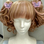 蝶々 ヘアピン ピンク