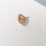 【ご予約品】天然石　チェリークォーツ×ローズクォーツ　バイカラーピアス