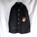 手描き  両想いの月デニムシャツアウター  men's