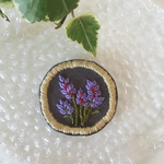 ⌘ラベンダーの刺繍ブローチ⌘