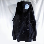手描き 星見人の天体観望パーカー  men's XL