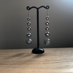 silver×acrylic/大ぶりピアス・イヤリング