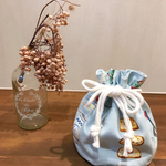 まんまる巾着袋　巾着　ティータイム