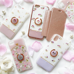 【送料無料】小花スマホリング  押し花スマホリング 【スマホリングのみ ケースは別売りとなります】