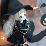 オビツ11(C)ミニスウィーツドール アウトフイット  魔女っ子マントおしゃれセット(ピンククロ)♪