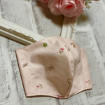 再販18回目♡新作！インナーマスク 立体 夏〜秋冬用 マスク  接触冷感 小池百合子 小池都知事  着用生地 ベビーピンク　おしゃれマスク  YUWA  レトロポップ