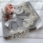 かすみ草の髪飾り7パーツ(プリザーブドフラワー)