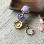 classical key clip キークリップ アンティークボタン