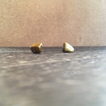 チタン 虎目石の一粒ピアス 