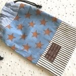 給食 巾着袋　♪　男の子用　星柄
