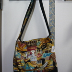 jmk様オーダー品　USA生地　ライブラリー柄のショルダーバッグ
