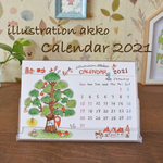 illustration akko 2021年卓上カレンダー