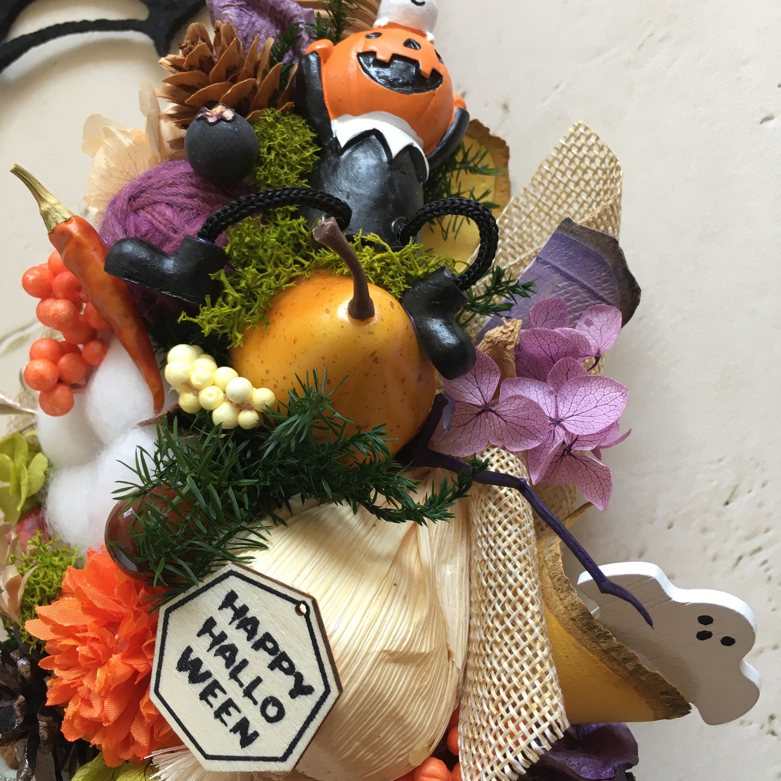 ハロウィンリース(大)161、ハロウィンスワッグ193 収穫のハロウィンスワッグ | iichi 日々の暮らしを心地よくする
