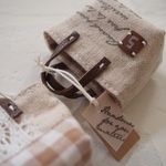 薄茶チェック2個セット