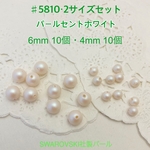 #5810・6mm.4mm 2サイズセット・パールセントホワイト ～送料込～