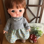 メルちゃんサイズ❤︎パールネックレス付きハイネックワンピース
